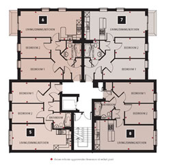 First Floor Plan, Click for larger Acrobat with Dimensions